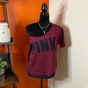 Vs Pink slouchy crop tee